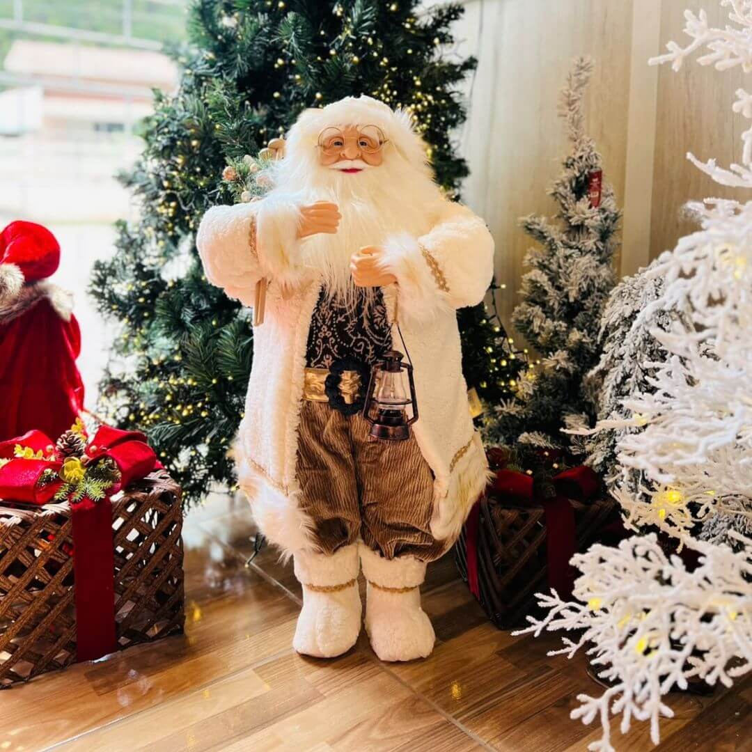 Papai Noel  Branco - 83cm