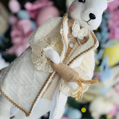 Coelho Tecido Com Cenoura - 47cm