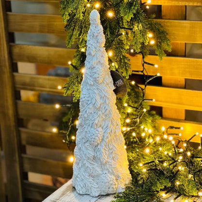Árvore de Natal com Folhas Brancas – 37cm