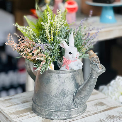 Vaso Decorativo Regador Com Coelho- 35cm