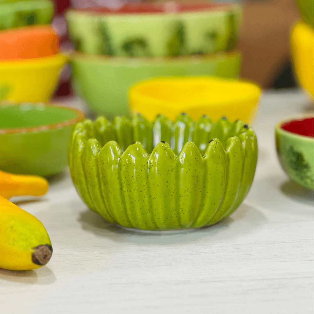 Bowl Banana Verde de Ceramica P 250ml