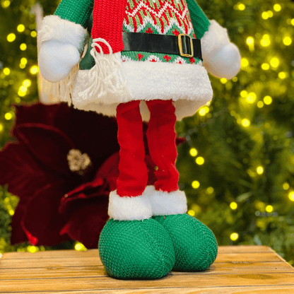 Boneca de Neve Natalina Em Pé Com Tricot 42cm - Tamanho Ajustavel