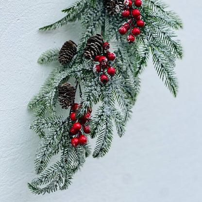 Pendente Nevado Galhos Pinhas Berries - 70cm
