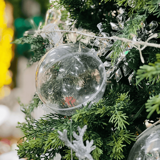 Bola Natalina Transparente 12cm 1un
