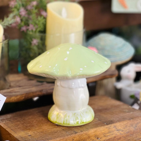 Cogumelo Verde Pastel - 13cm