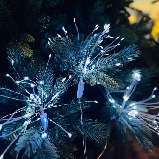 Pisca Fogos de Artifício - 4m - 320 Leds - Branco Frio - Bivolt - Funções