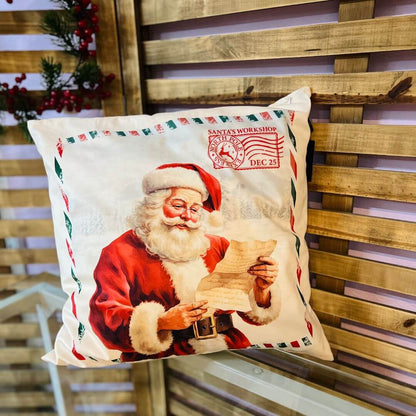 Capa de Almofada Luxor Natal Carta para o Papai Noel – 50 x 50cm