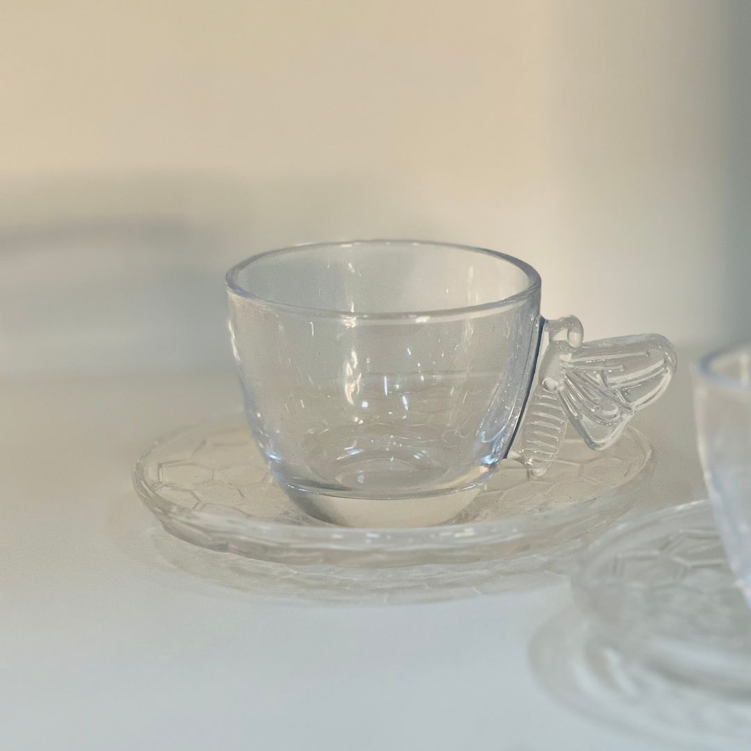 Conjunto 4 Xícaras de Café Com Pires Bee - 80ml