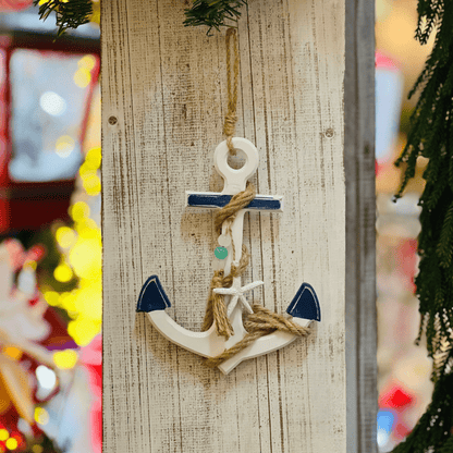 Âncora Decorativa Natal Náutico 24cm