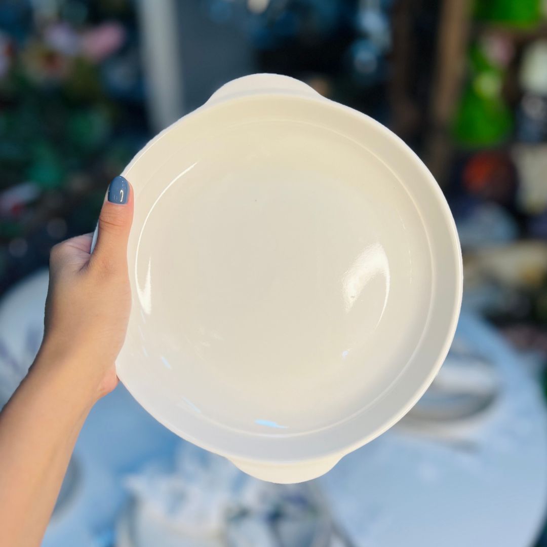 Petisqueira Porcelana Com Alça - 25cm