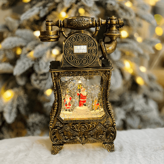 Enfeite Natalino Vitrofone Com Led e Movimento 15x9x33cm