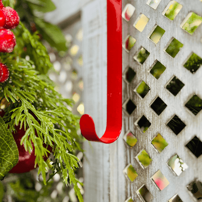 Suporte de Guirlanda Natalino Vermelho 29,5cm