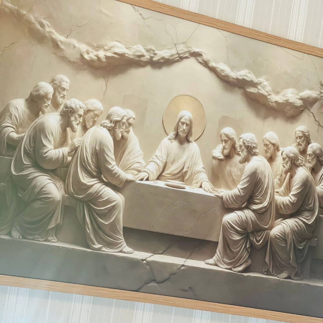 QUADRO RELIGIOSO SANTA CEIA - 90CM