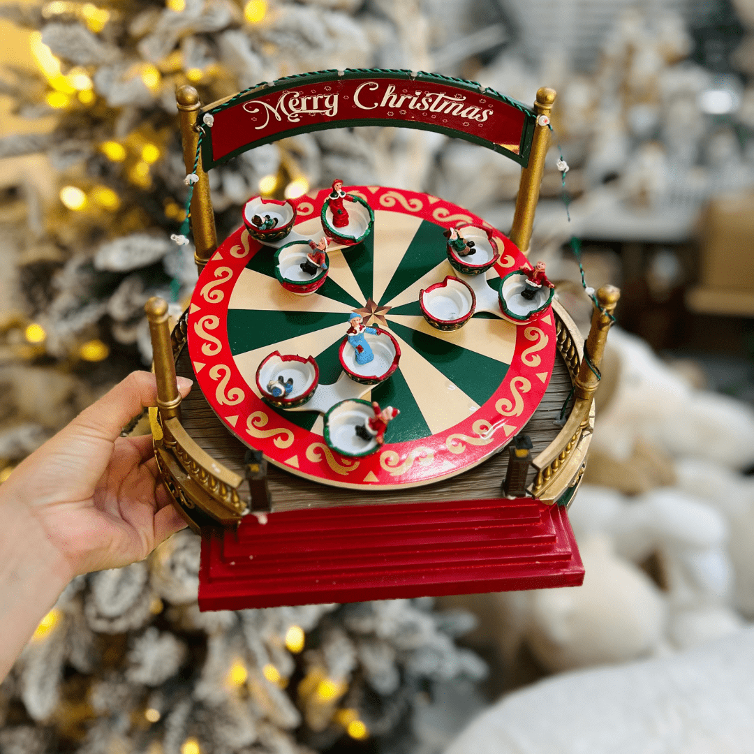 Parque Natalino Xícara Maluca Com Led e Movimento 24,2x26,5x26cm