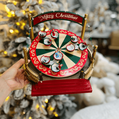 Parque Natalino Xícara Maluca Com Led e Movimento 24,2x26,5x26cm