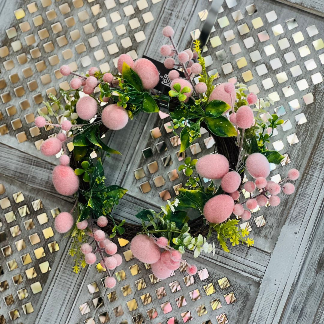 Guirlanda Com Ovos Rosa - 33cm