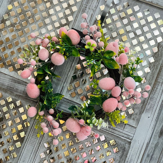 Guirlanda Com Ovos Rosa - 33cm