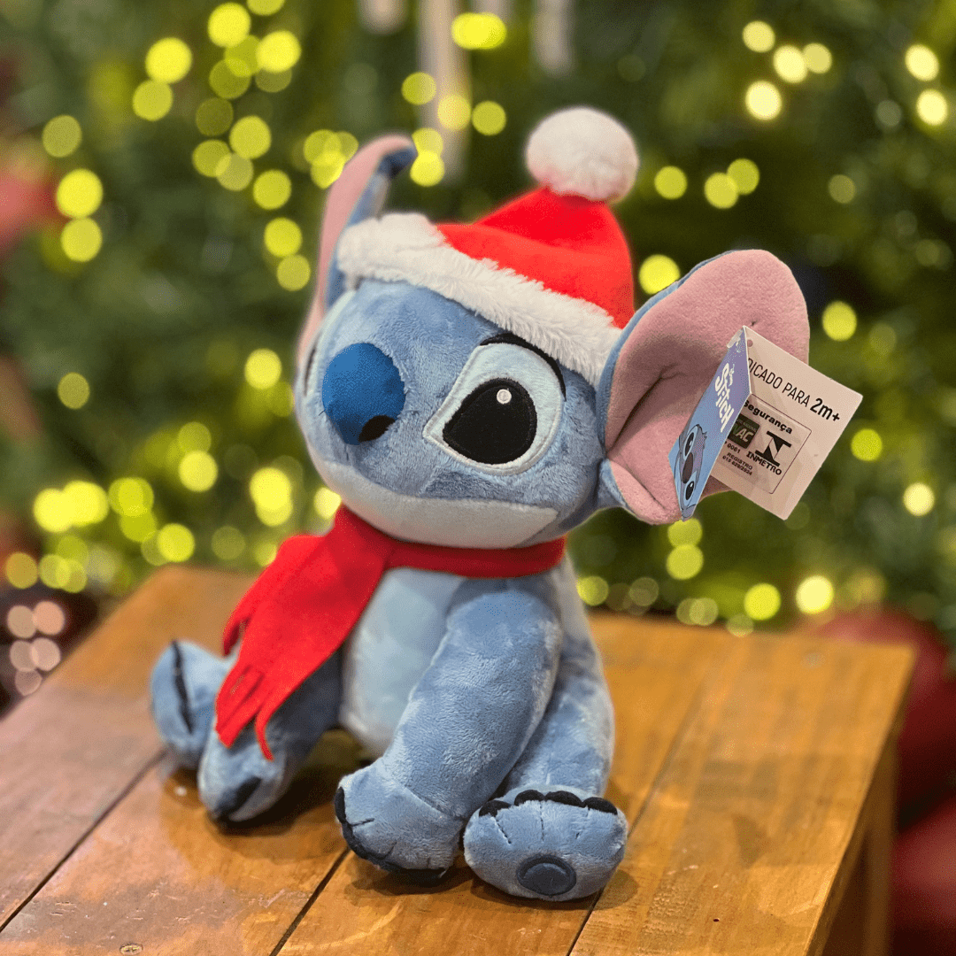 Stitch Natalino de Pelúcia 15cm