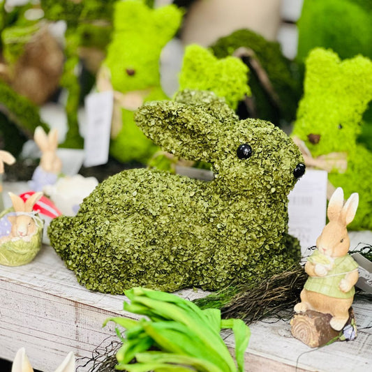 Coelho Decorativo Grama Verde - 28cm