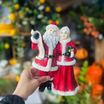 Papai e Mamãe Noel lendo cartinha - 23,5x17,5cm