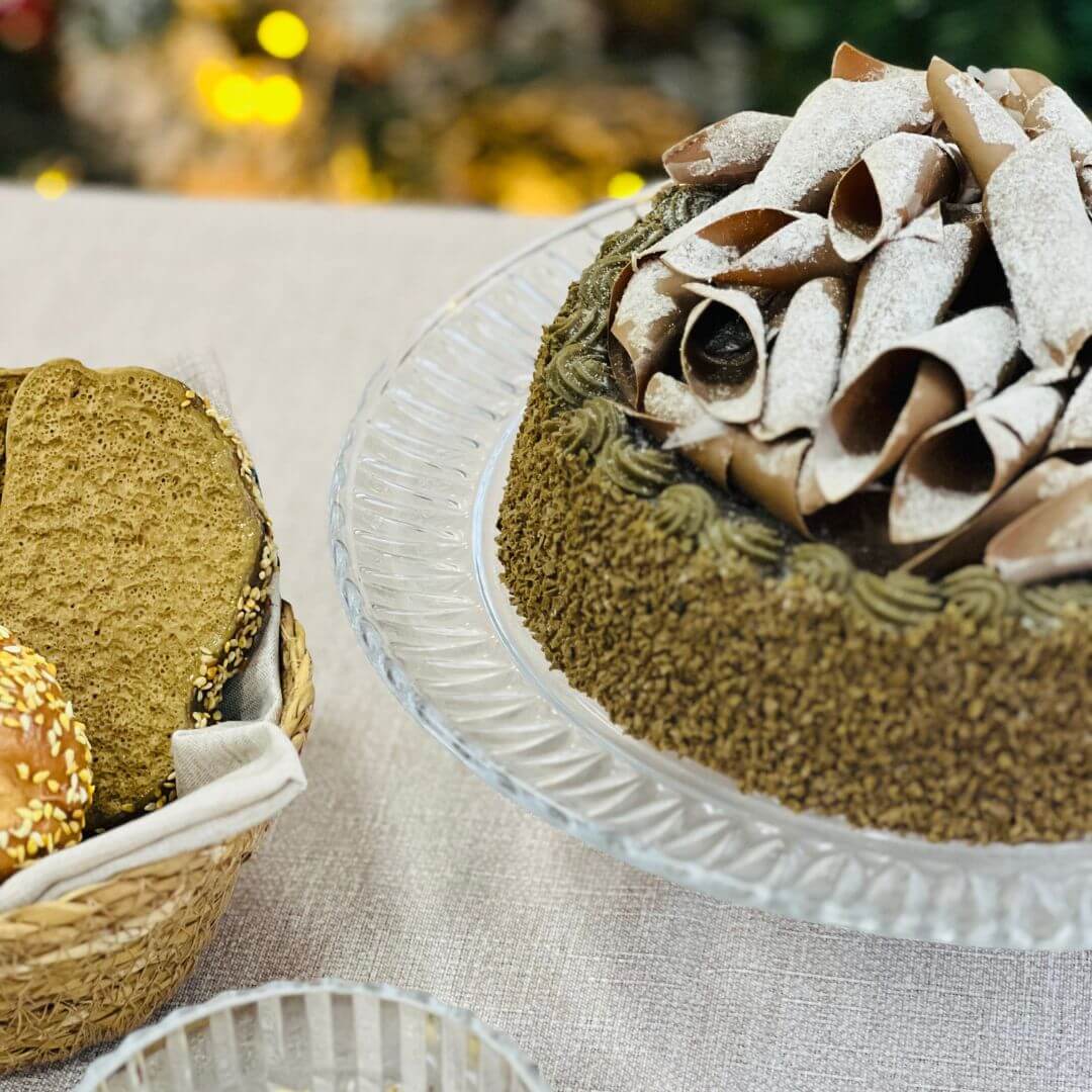 Prato para Bolo de Cristal de Chumbo Com Pé Radial - 31,5x10cm
