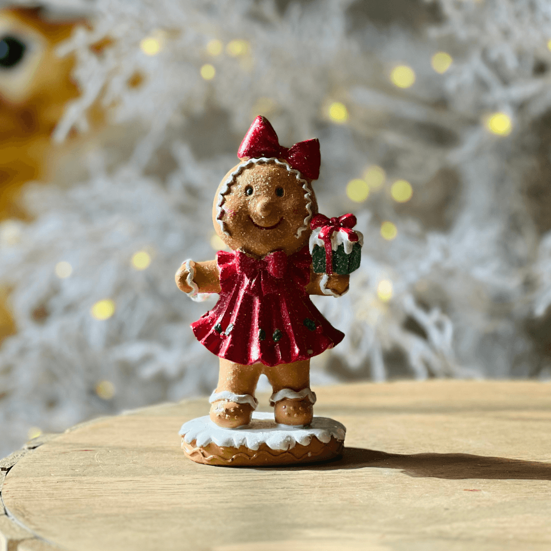 Enfeite Natalino Ginger Menina com Laço – 16cm