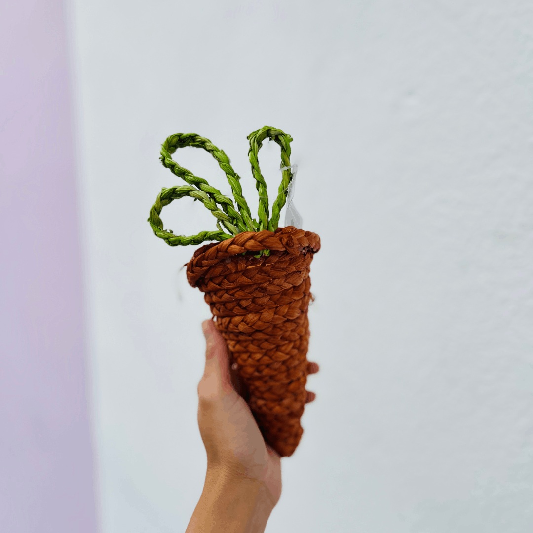 Porta Objeto de Cenoura Laranja 24cm