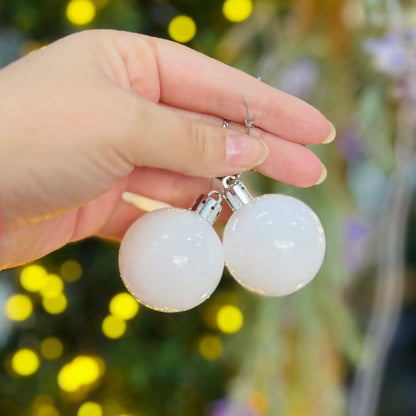 Jogo com 15 Bolas Natalina Metalizada - 4cm