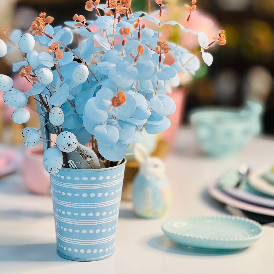 Cachepot Com Orelha Azul - 27cm