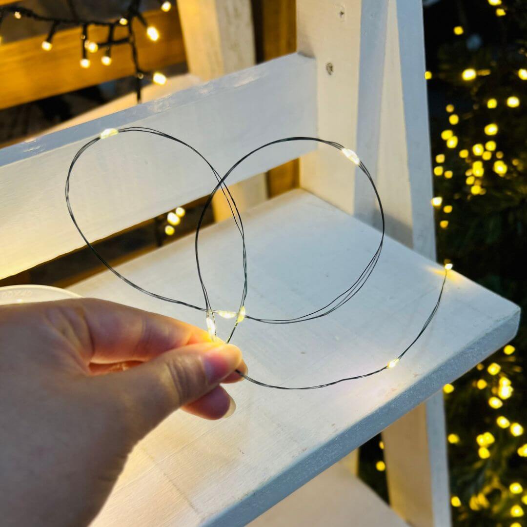 Cordão 1000 LED Fio de Fada Bivolt Luz Fixa – 100m Branco Quente