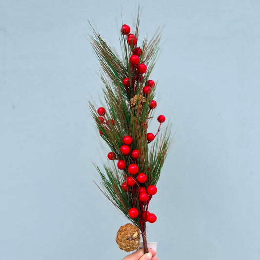 Haste Decorativa com Pinhas - 76 cm