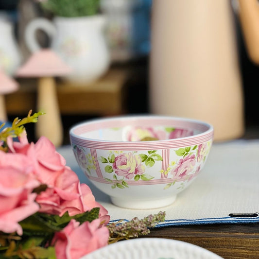 Bowl Com Rosas Vó Dulce Rosa - 13,5