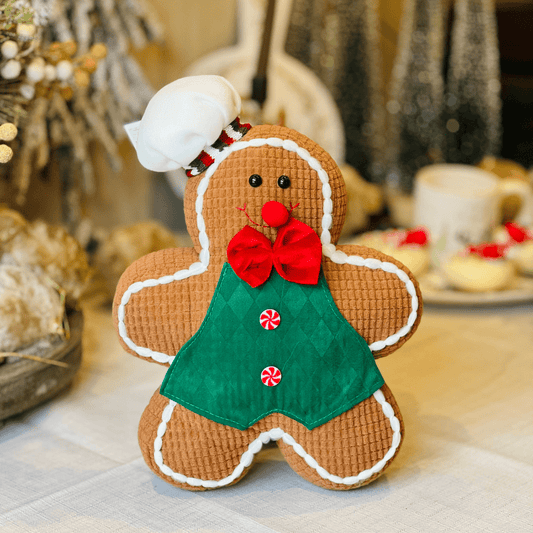 Gingerbread Natalino de Pelúcia Cozinheiro Verde 32cm