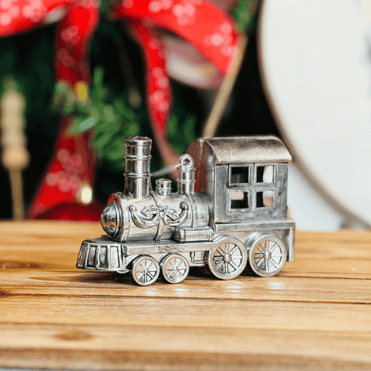 Trem Decorativo Prata 13x8cm