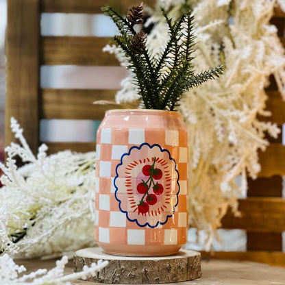 Vaso Lata Tomato em Cerâmica | 15,5cm