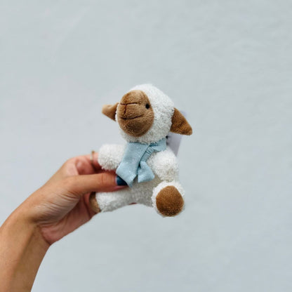 Mini Ovelha Com Laço Azul - 11cm