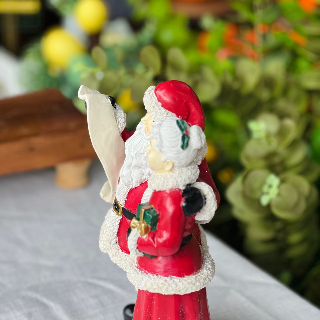 Papai e Mamãe Noel lendo cartinha - 23,5x17,5cm