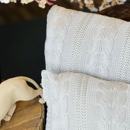 Almofada Tricot Trançada Natural - 50cmx50cm (432101)