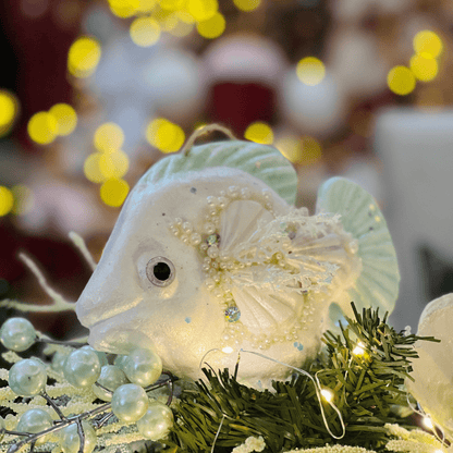 Peixe Decorativo Natal Náutico 18x14x6cm