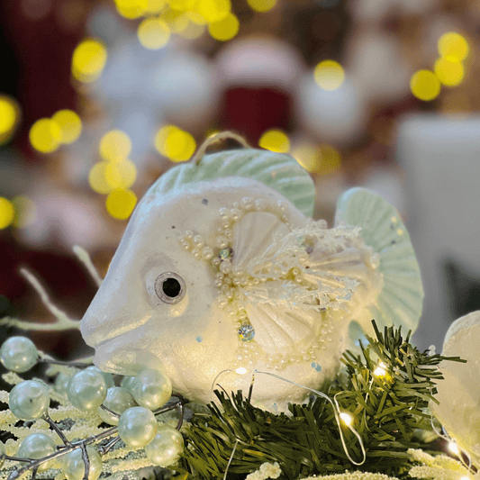 Peixe Decorativo Natal Náutico 18x14x6cm