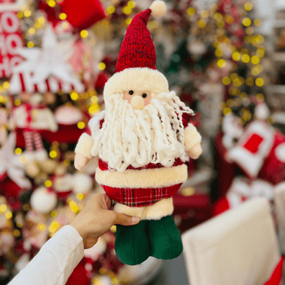 Papai Noel Em Pé Vermelho e Verde 44cm