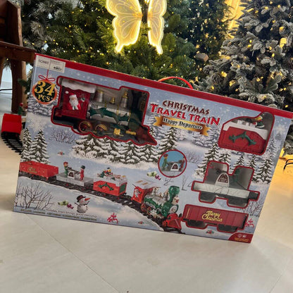 Trem Decorativo Natalino Musical com Boneco, Movimento