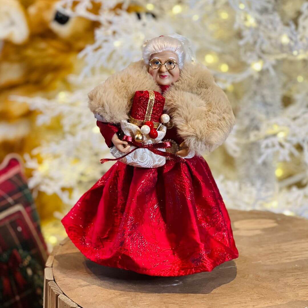 MAMAE NOEL NATAL EM PE - 30cm