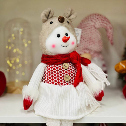 Boneco de neve com gorro de Urso - 50cm