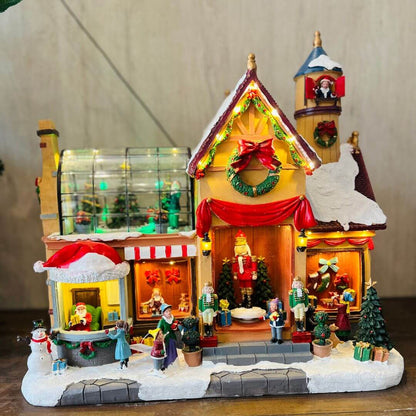 Cenário Natal Loja Quebra-Nozes Colorida – 41x44x26cm