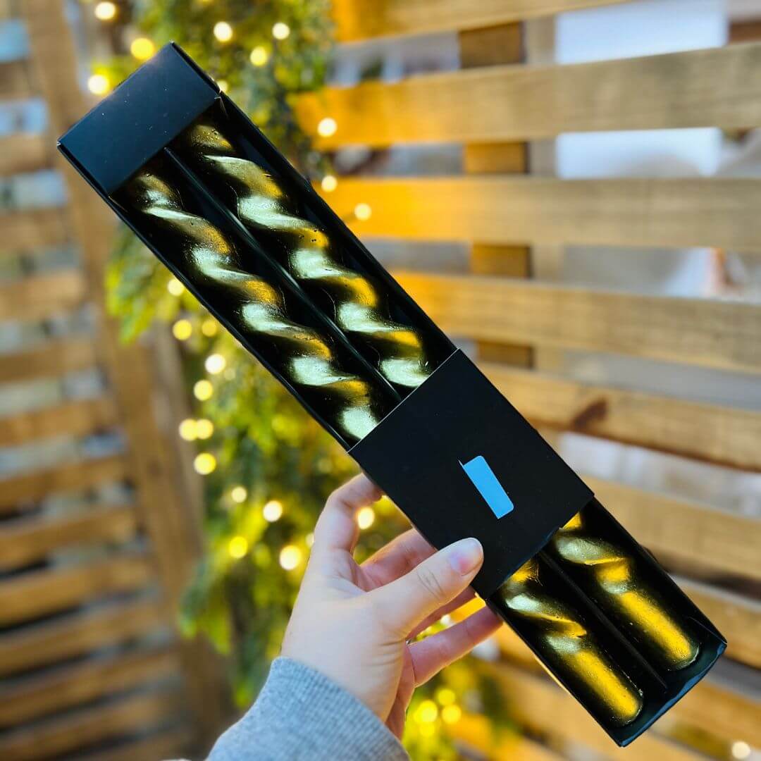 Jogo 2 Velas Torcidas | 35cm