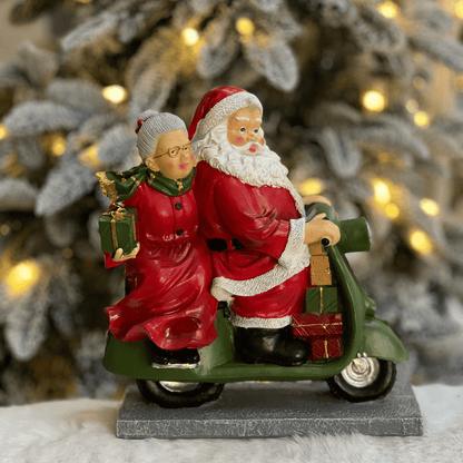 Motoca do Noel Hora do Passeio de Resina 28,5x26,5cm