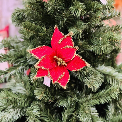 Flor Decorativa Poinsettia – 25cm