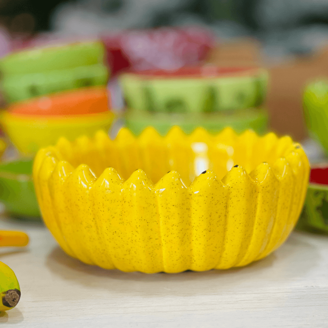 Bowl Banana de Cerâmica G 10x23cm