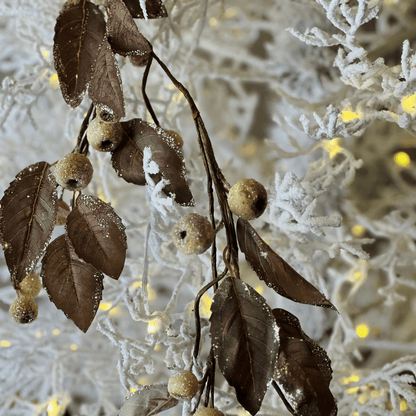 Pendente Folhagem com Glitter e Berry – 1,30m